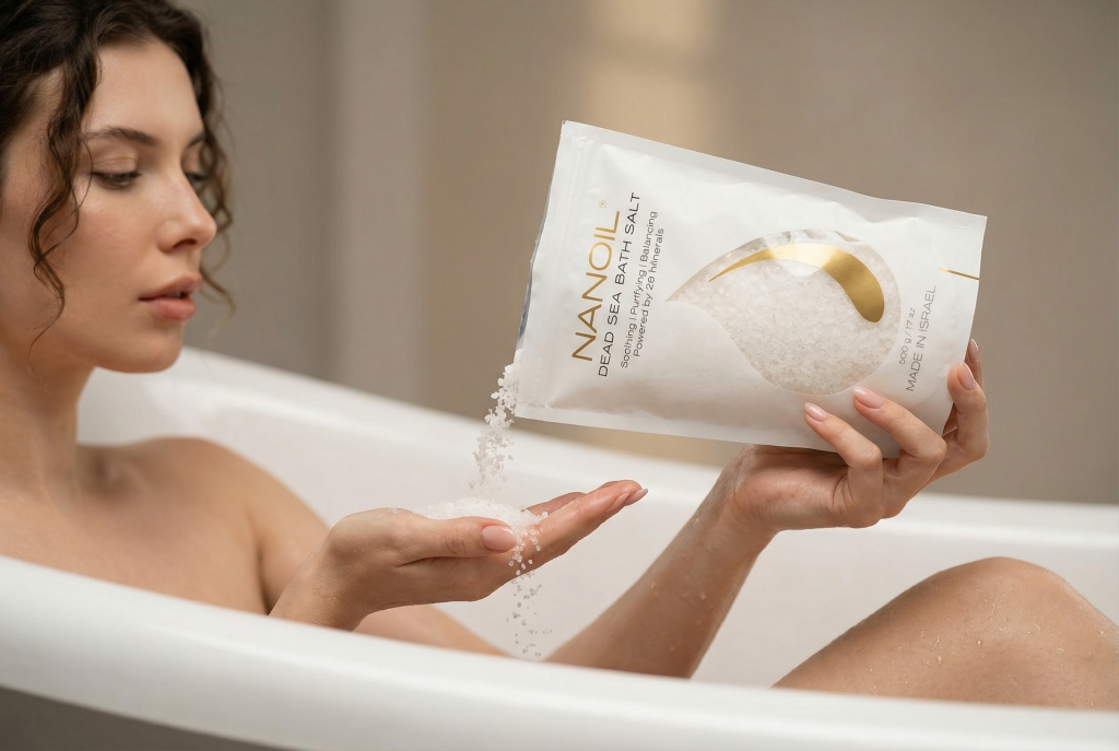 nanoil Αλάτι μπάνιου από τη Νεκρά Θάλασσα